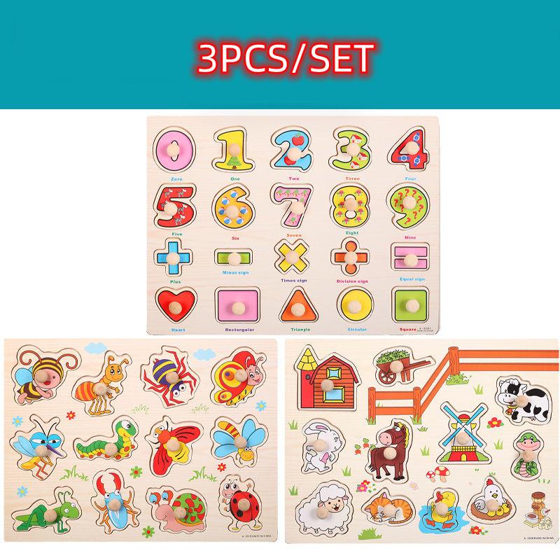 Montessori Baby Puzzle Educational Toys For Children Baby Game Puzzle Board Jigsaw Child Puzzle Wooden Puzzles For Kids 2 3 Year