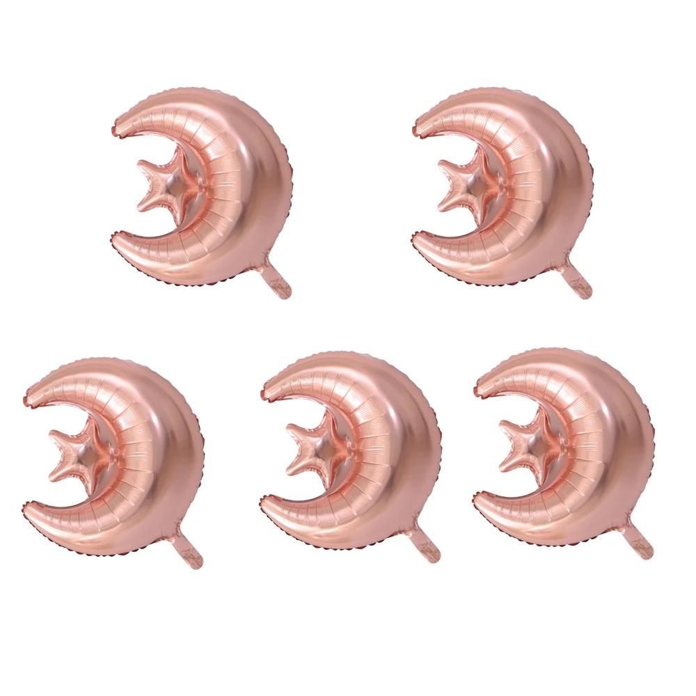Aluminiumfolieballonger med integrerade stjärnor och måne högtidsdekorationer och integrerade stjärn- och månballonger födelsedagstema