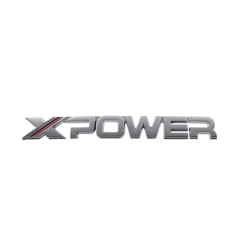 1Pc Car Styling X XPOWER Car Hood Fender Trunk Rear Bonnet Nameplate Decal Emblem Badge Sticker for 5 6 ZS EV GS 350 360 HS EZS