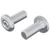 Hex Phillips Head Security Screw 2 Pcs Silver M6 X 15 Mm Steel