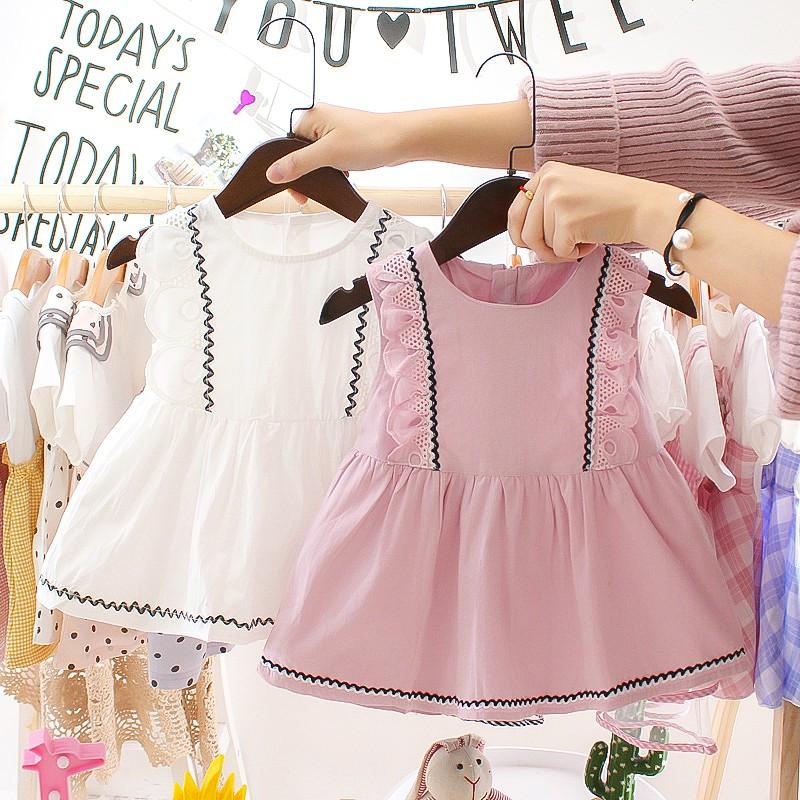 Barn Jenter Kjole Ermeløs Blonde Design Kjole Kostyme Baby Barn Kjoler Baby Jentekjole Klær Vestido Infant