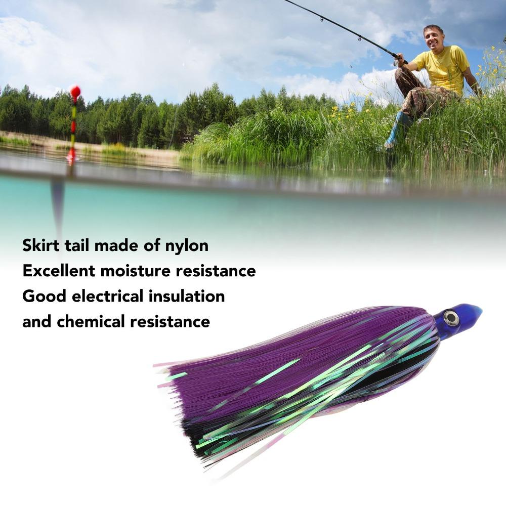 Acrylic Head Artificial Squid Skirt with 3D Eyes Fishing Lure  Freshwater Fishing