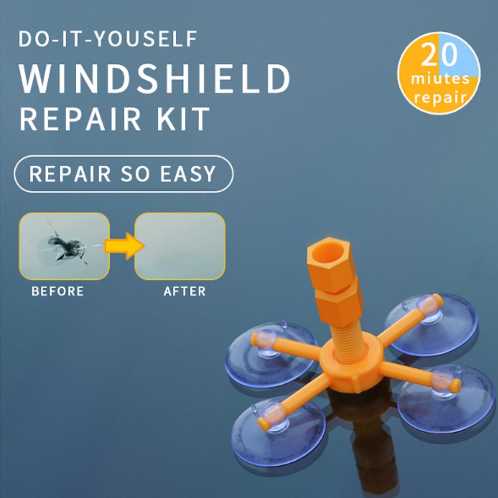 Windshield Repair Kit Quick Fix Cracked Glass Windscreen Repair Tool Kit Resin Sealer Paint Cleaner Car Cracked Glass Repair