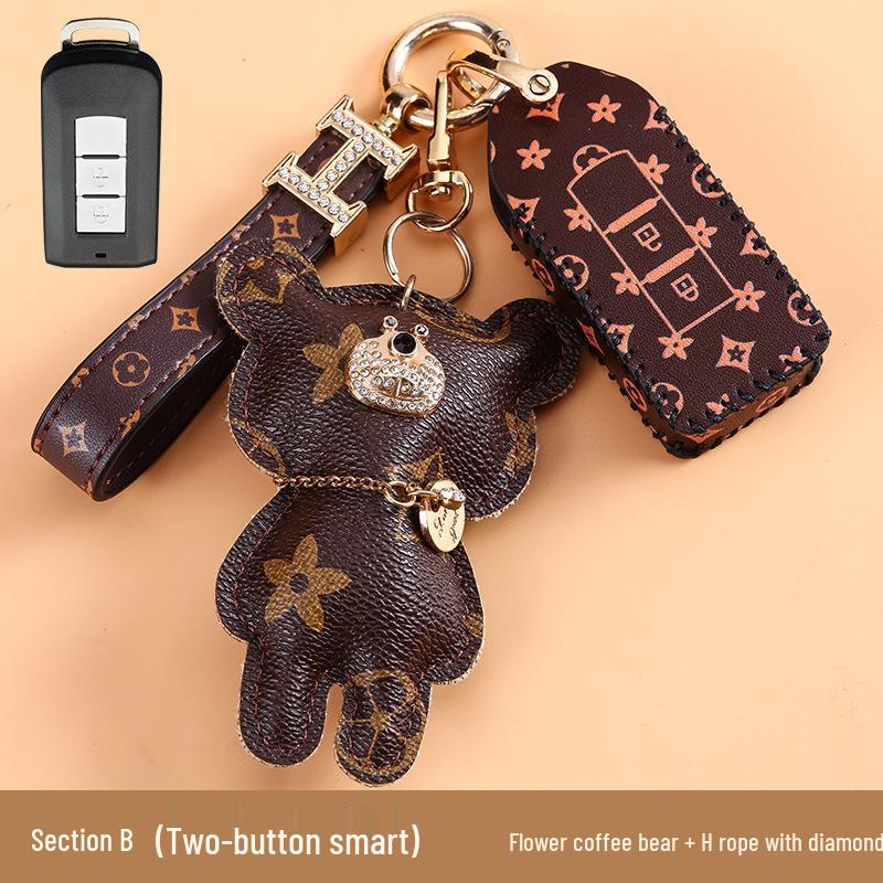 High-End Key Case for Mitsubishi Outlander, ASX, Eclipse Cross, and Pajero Sport.