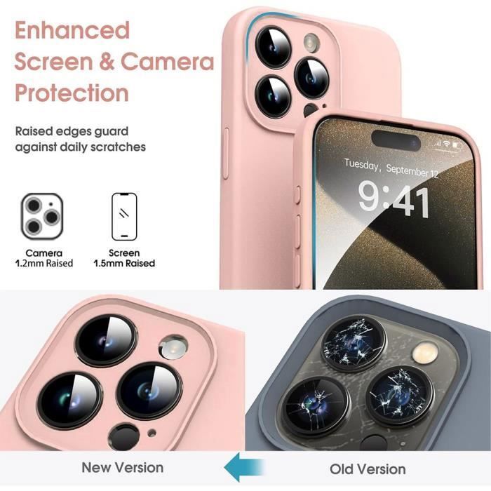 Protective Case - E.F.CONNECTION - for iPhone 16 Pro - Matte Silicone - Ultra Slim - Pink