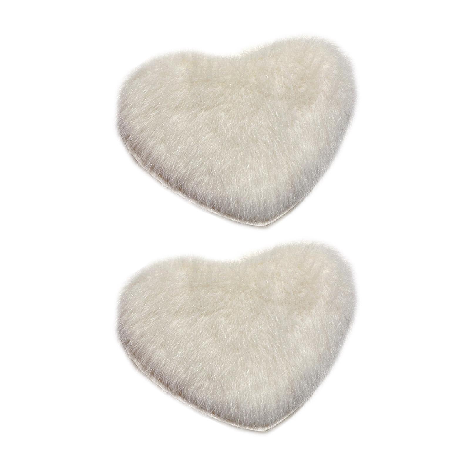 

Y2k Hair Clip for Hot Girls Plush Heart Shape Duckbill Barrettes Plush Hair Barrettes for Woman Girls Taking Photo білий