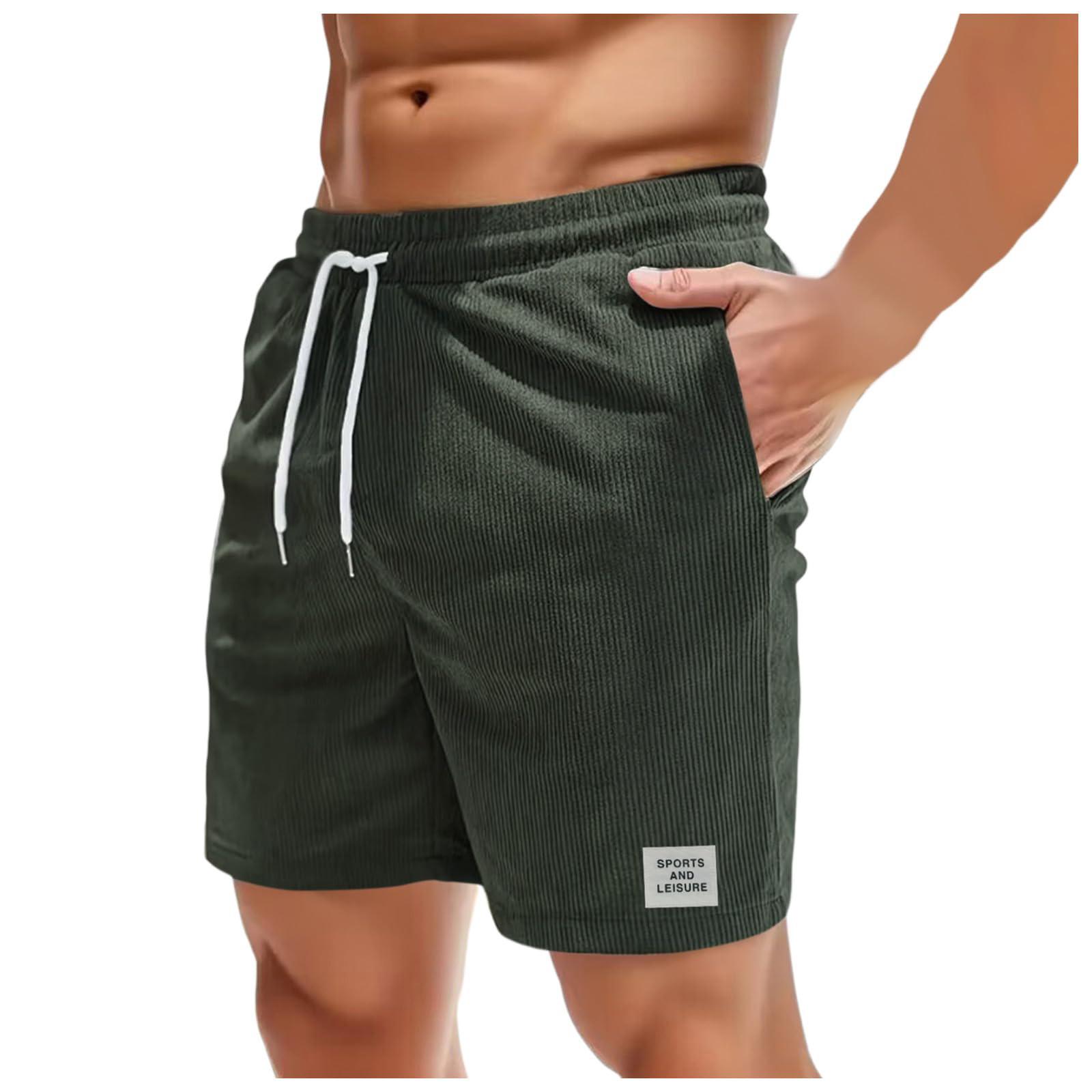 

Men S Shorts Fashionable Casual Pants Sports Running Training Shorts L армія зелений колір