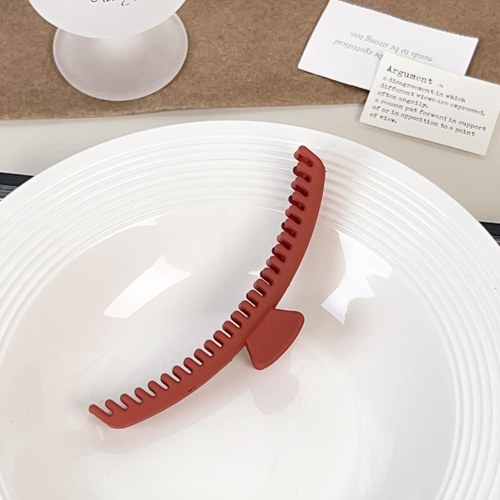 Simple Large Hair Claw Clips Plastic Hair Clips Matte Color Shark Clips Women Hair Accessories Daily Headwear