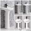 Yixi Integrated Pedestal Basin with Faucet Set