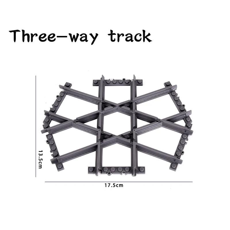 NEW City Trains Railway Tracks Flexible Switch Rails Crossing Forked Straight Curved Building Block Bricks Toy Compatible Brand