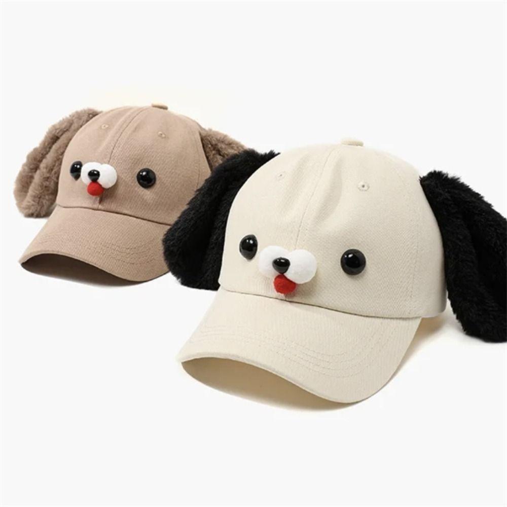 Cute Girl's Sun Hat Puppy Ears Duck Tongue Cap Lovely Women's Baseball Cap  Spring