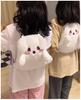 Halloween Ghost Plush Cartoon Backpack - Cute Double/Single Shoulder Bag for Girls