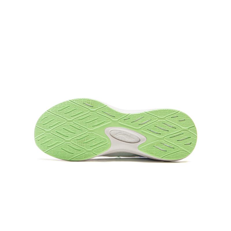 Li Ning Kids Comfortable Versatile Physical Test Shock Absorption Rebound Low-Top Running Shoes Men Running Shoes Standard-White Sky-Blue YKFV068-1