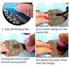 Instrument Nail Art Stamper Scraper Stencil Dispozitive de îndepărtare a unghiilor Pile Glitter Mirror Powder