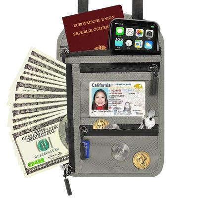 RFID Waterproof Travel Passport & Document Bag with Lanyard