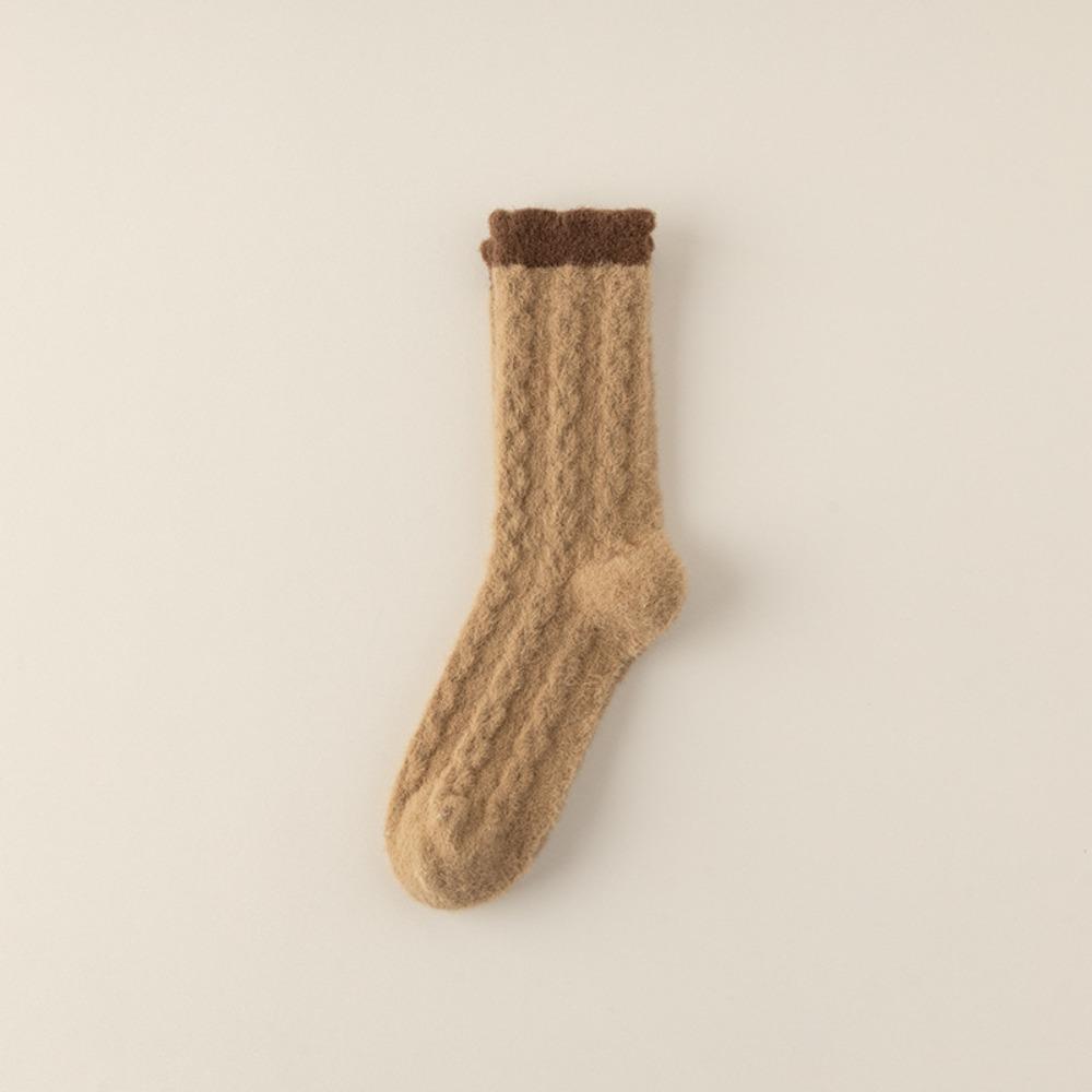 Fluffy Mid-Tube Socks Plush and Thickened Cozy Slipper Socks New Fuzzy Socks