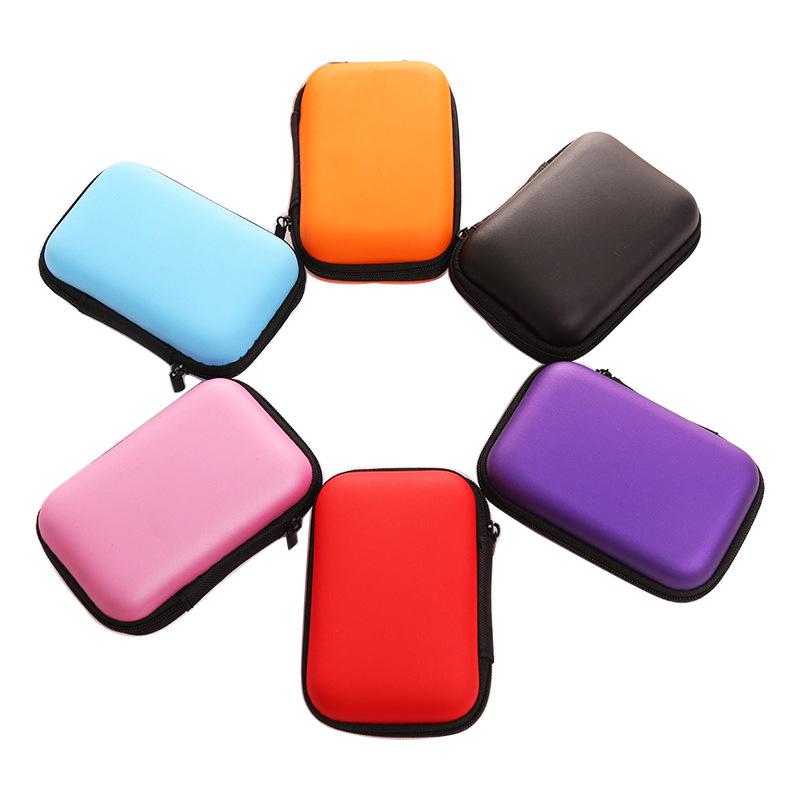 Round Square Coin Data Cable Storage Bag Organizer Pouch for Electronics Accessories