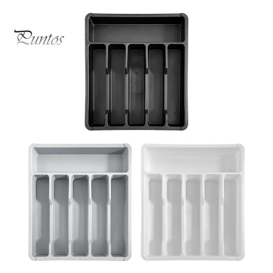 Plateau de rangement pour tiroir de cuisine, support extensible pour couverts, séparateur d'ustensiles en plastique réglable, rangement pour spatules, outils et gadgets