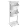 For Hanging Laundry Baskets – Vertical Organizer with Large & Small Baskets for Towels, Clothes, Toiletries