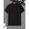 European Size Cartoon Figure Pattern T-shirt, Men's Casual Street Style Stretch Round Neck Tee Shirt For Summer