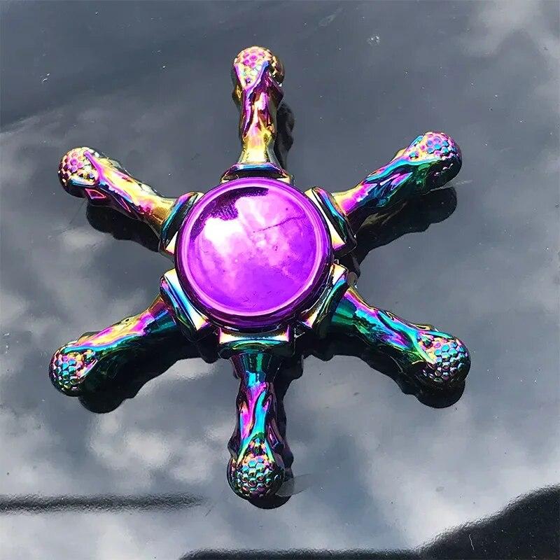 Rainbow Metal Finger Spinner Bearing Spinner Toy Adult Toys for Children Fidget Spinner Hand Spinner Stress Reliever Toys