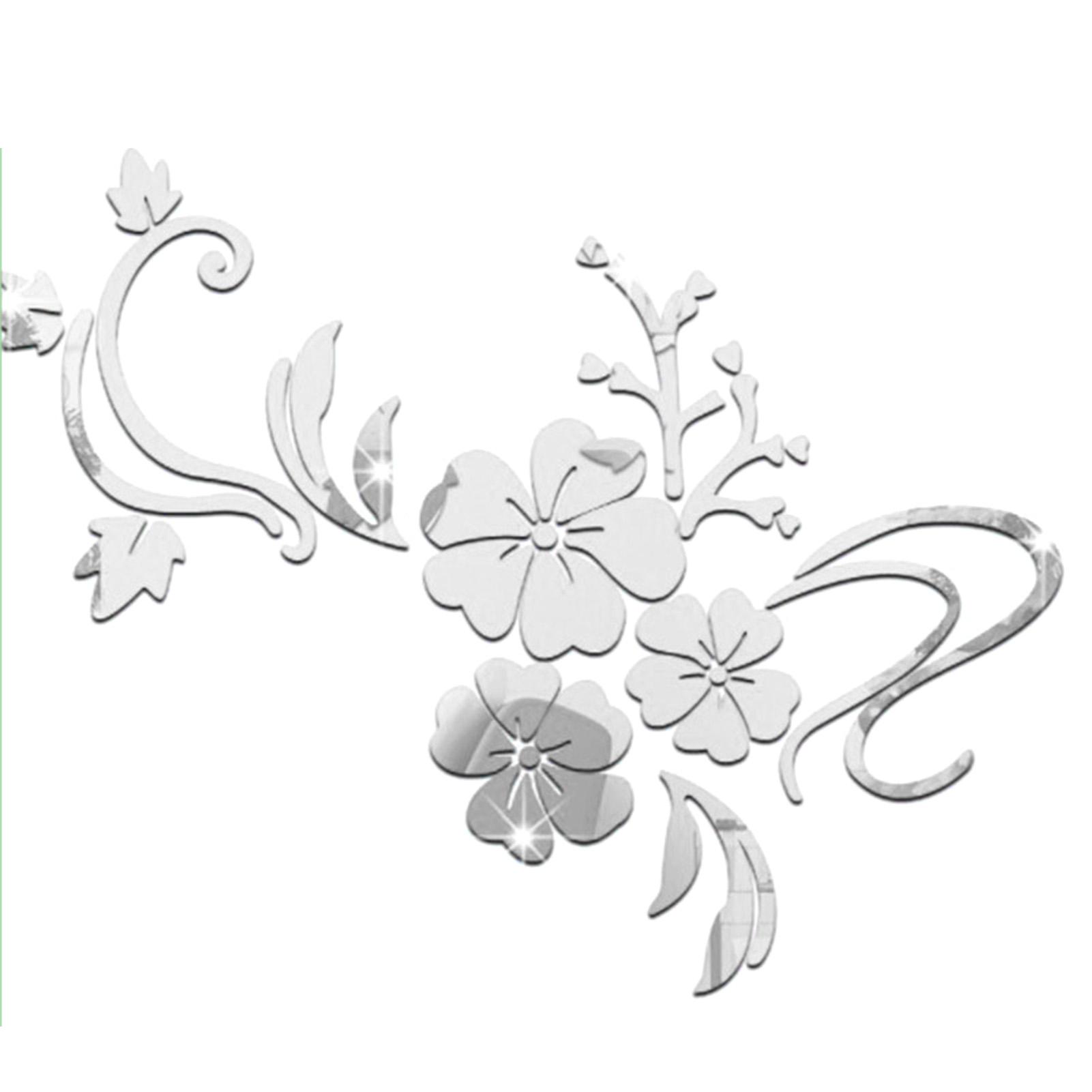 

Акриловая зеркальная наклейка на стену Съемная 3D наклейка на стену для гостиной, спальни, ванной комнаты, студии