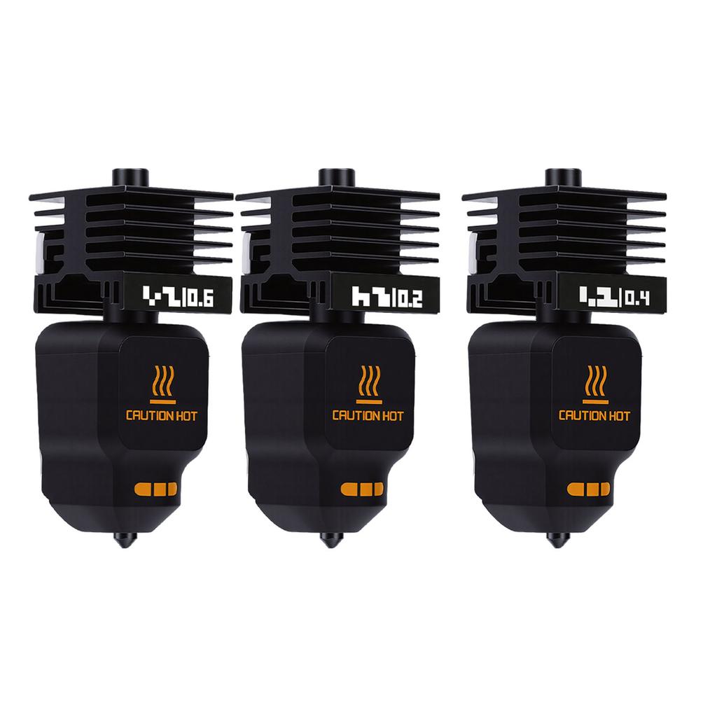 3 Pcs Hotend Set Replacement for Bambu Lab P2S H2D H2S H2C 3D Printer 0.2mm 0.4mm 0.6mm Nozzle Hotend and Silicone