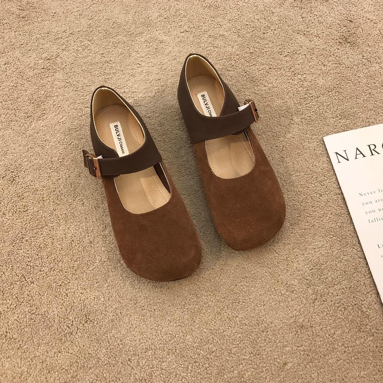 

Soft-soled Mary Jane single shoes 2025 spring and summer casual fashion Internet celebrity versatile lightweight flat women s shoes 35 темно-коричневого кольору