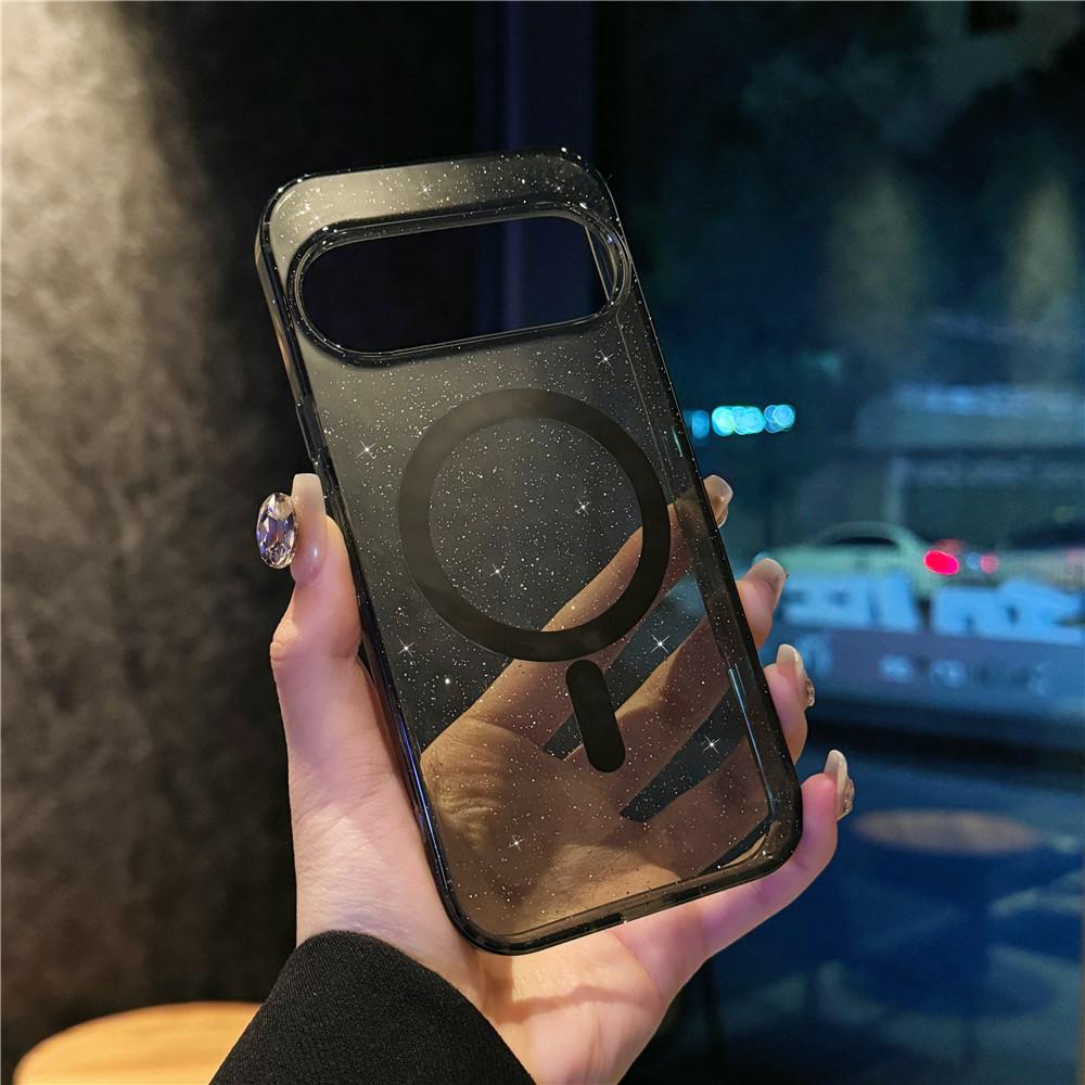 Applicable To Google Google Mobile Phone Case 9Pro/10proXL Terminator Pixel9A Glitter Magnetic Transparent Case