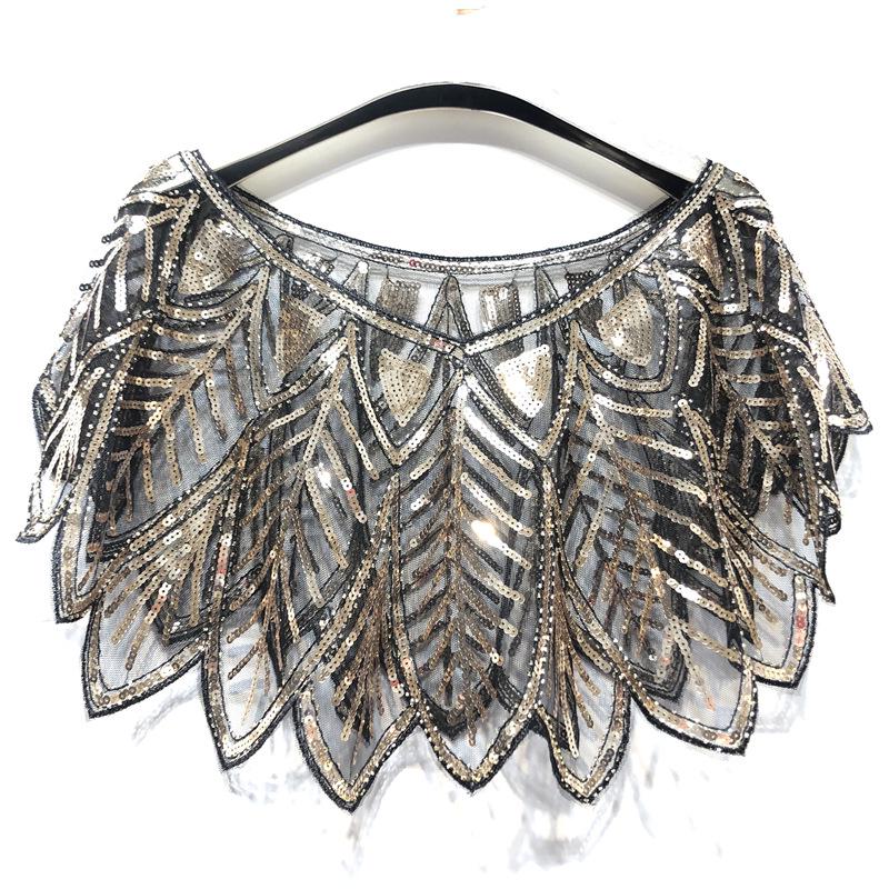 Women's Sequin Beaded Mesh Shawl Bolero - Stylish Outerwear for Dance and Evening Gowns