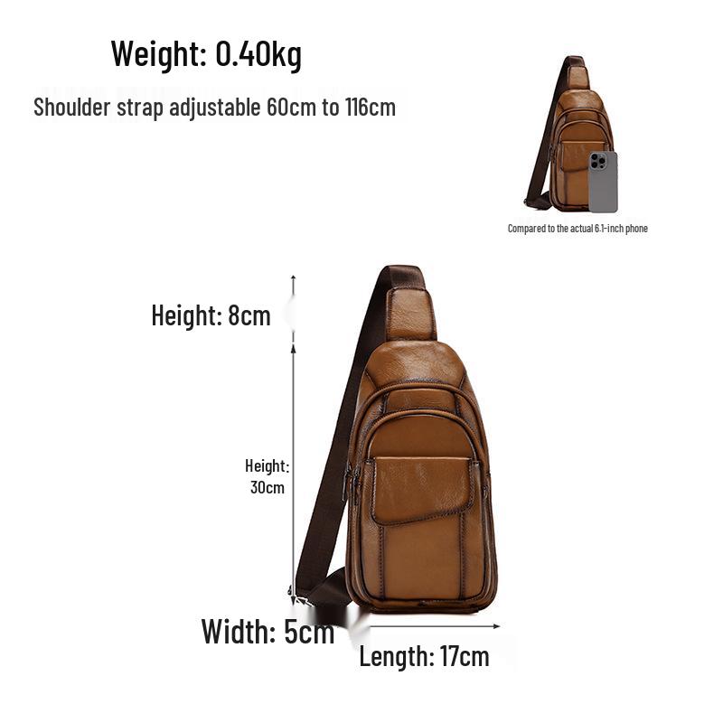 Men's Classic Multifunctional Leather Crossbody Bag