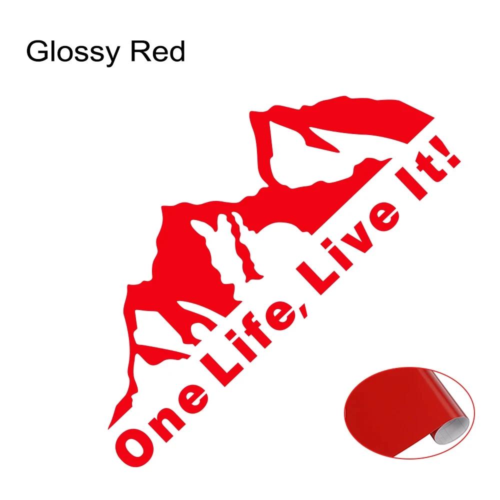 ONE LIFE LIVE IT Car Tuning Off Road SUV Truck Mountain Silhouette Car Sticker Vinyl Car Sticker Decals Decoration Accessories