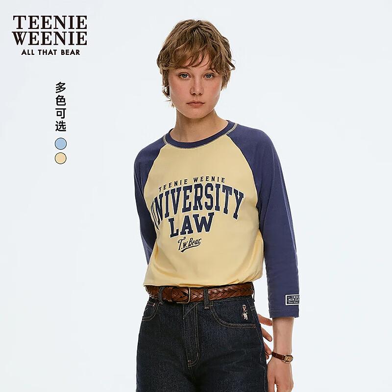 Teenie Weenie Women s Color-block Long Sleeve T-shirt M