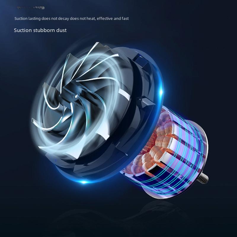 High-Power Handheld Car Vacuum & Dust Blower with Wireless Charging