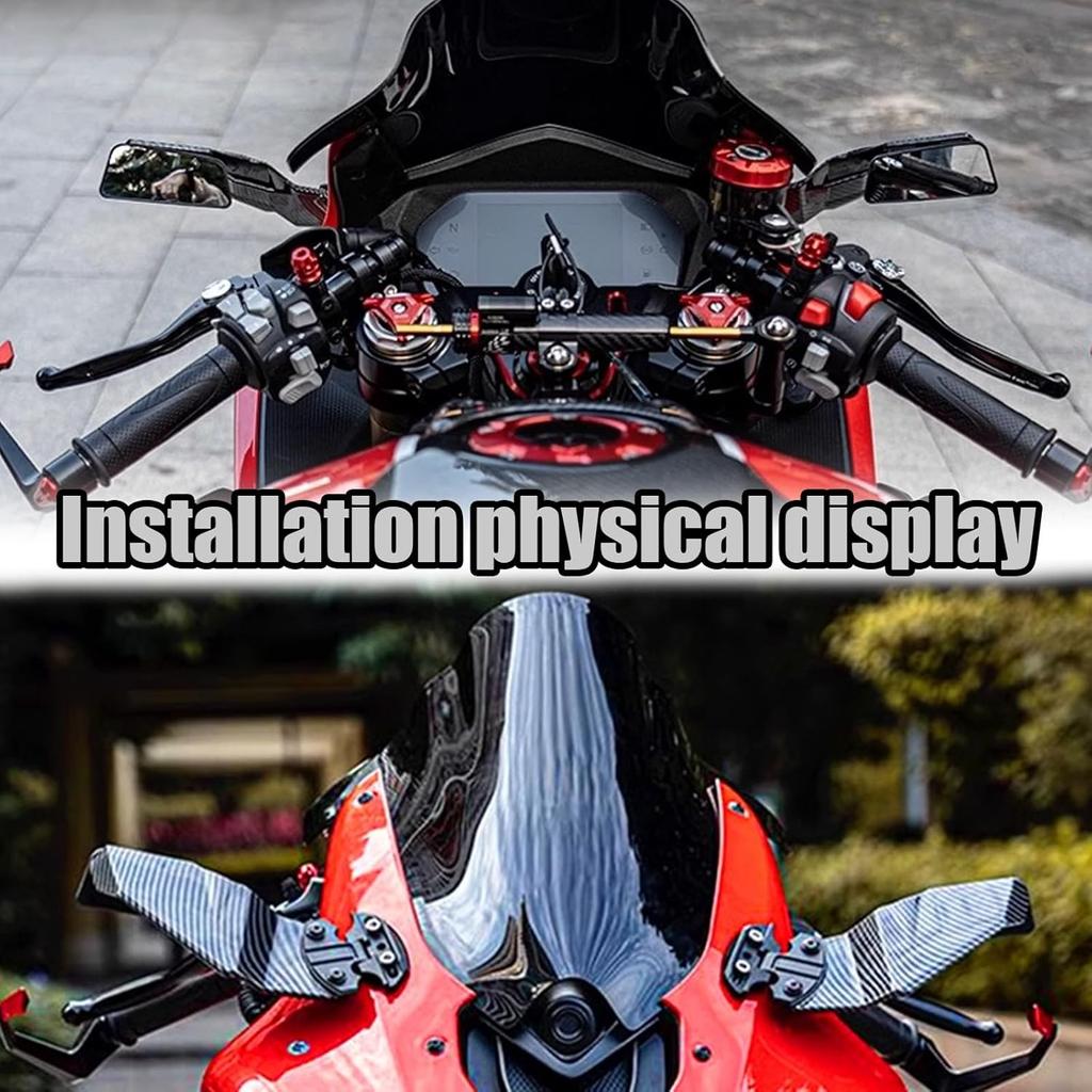 For CBR500R 600R 600RR 2025 2024 Motorcycle Invisible Winglet Mirror Kit Adjustable Rearview Mirror Wind Wing Reflector Spoiler Rearview Mirror