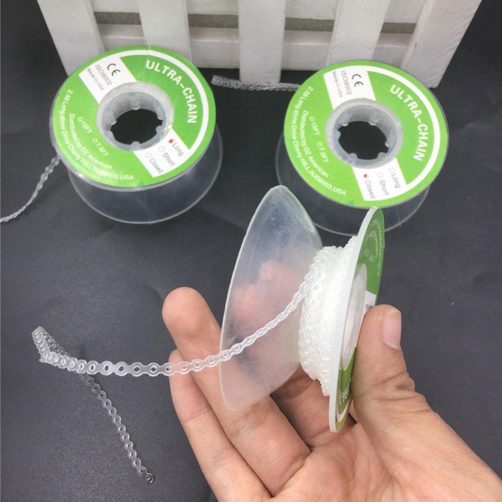 Zubařská pomůcka Ortodontická elastická čirá pryžová páska Ultra Power Chain 3 typy