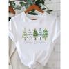 Printed Fashion New Year Women's T-shirt Top Merry Christmas Clothing Coffee Love Cute Holiday Pattern Round Neck Short Sleeve