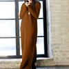 Women Winter Warm Dress Spring Basic Maxi Dress Vintage Long Sweatshirt Dress Casual Pullovers Long Sleeve Button Vestidos
