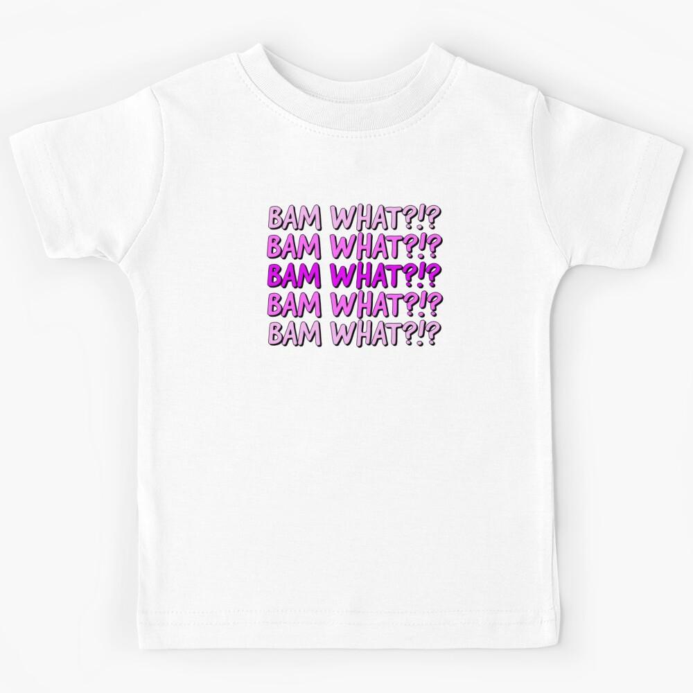 BAM WHAT?! Pink Text Liv and Maddie Masks, stickers, shirts Kids T-Shirt 100