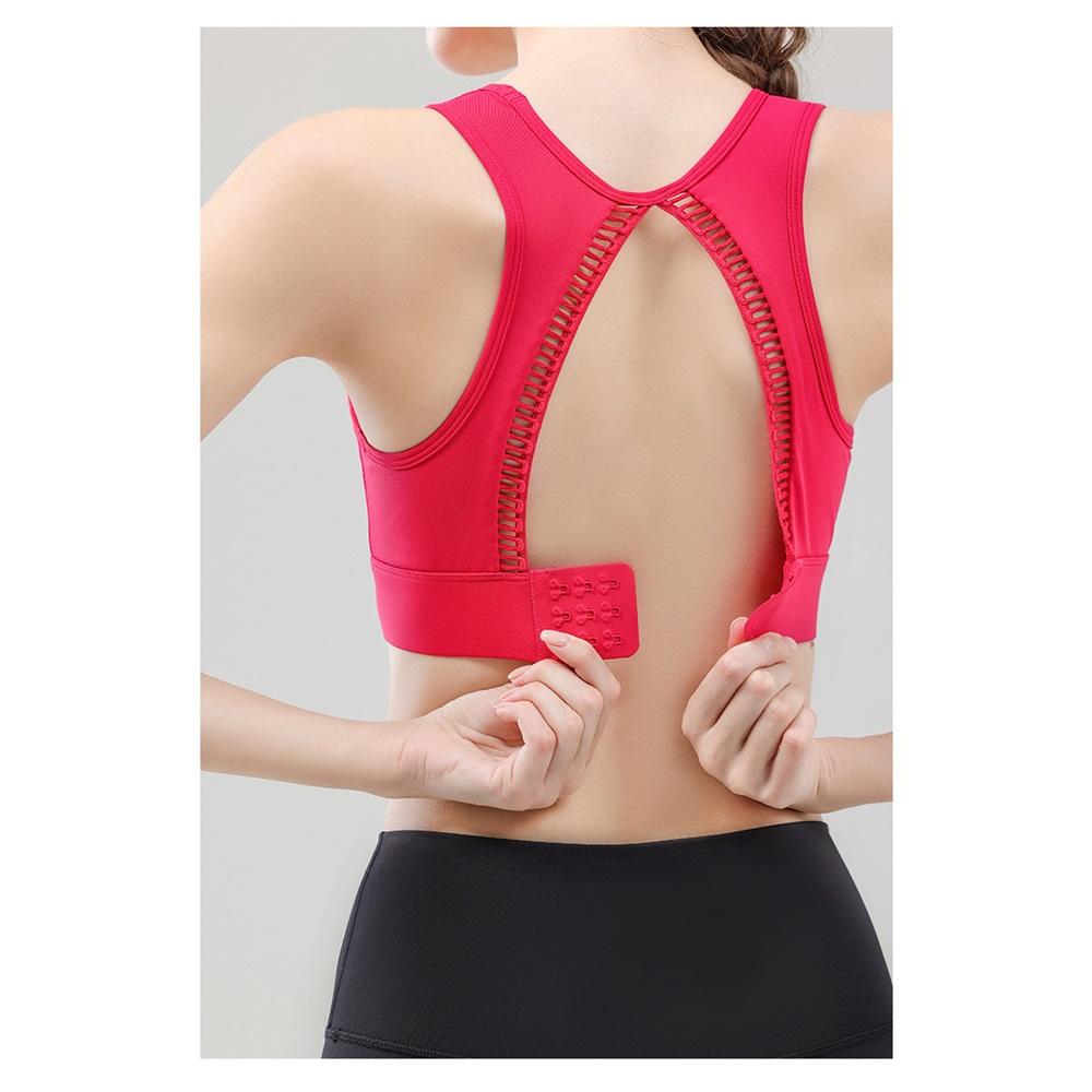 Women's U-neck Gathered Sports Bra, Yoga Vest With Beautiful Back, Outer Wear, Shockproof, Anti-sagging, Fitness Bra