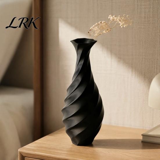 Minimalistische Dekoration für moderne Häuser 3D-gedruckte dekorative Spiralvase, Pflanzenbehälter Wohnpflanze Einweihungsgeschenke Raum Schlafzimmer Tischdekoration,