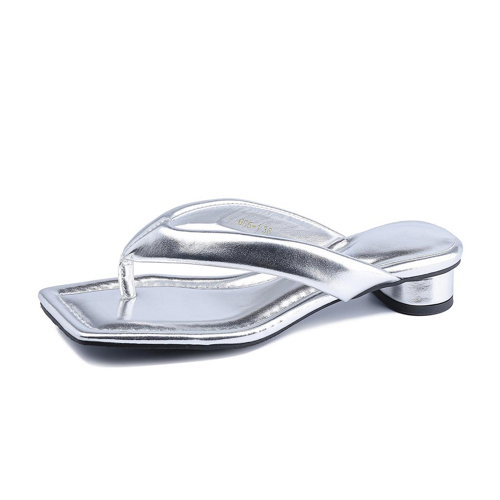 Flip-flops women wear high-quality thick-heeled high-heeled sandals women's summer not tired feet casual shoes women's soft soles are versatile