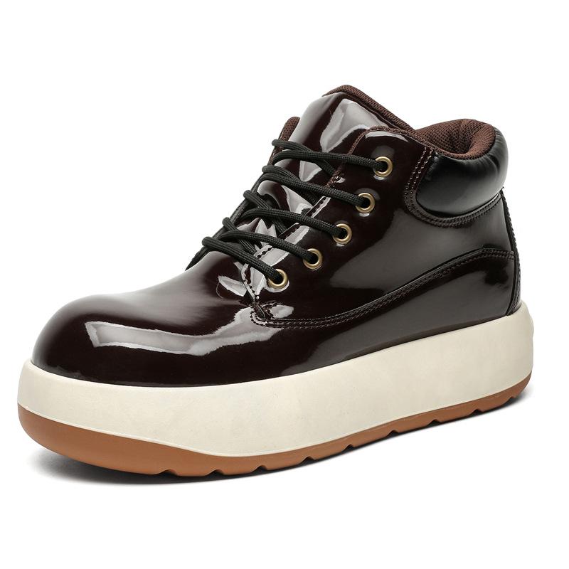 Big Yellow High Top Boots - Cute, Ugly-Cute, Thick Sole, All-Match Men's Footwear, Spring 2025 Edition.