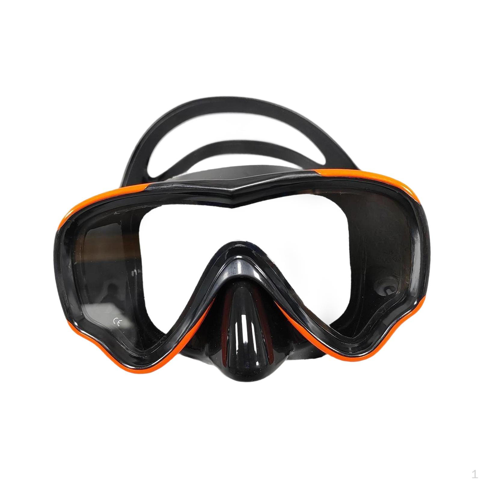 

Diving Equipment for Snorkeling, Lightweight Dive Mask Water Activities Orange Black