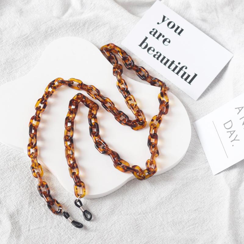 

70cm Colorful Acrylic Glasses Chain for Women Fashion Geometric Lanyard Cord Strap Hanging Chain Sunglasses Accessories