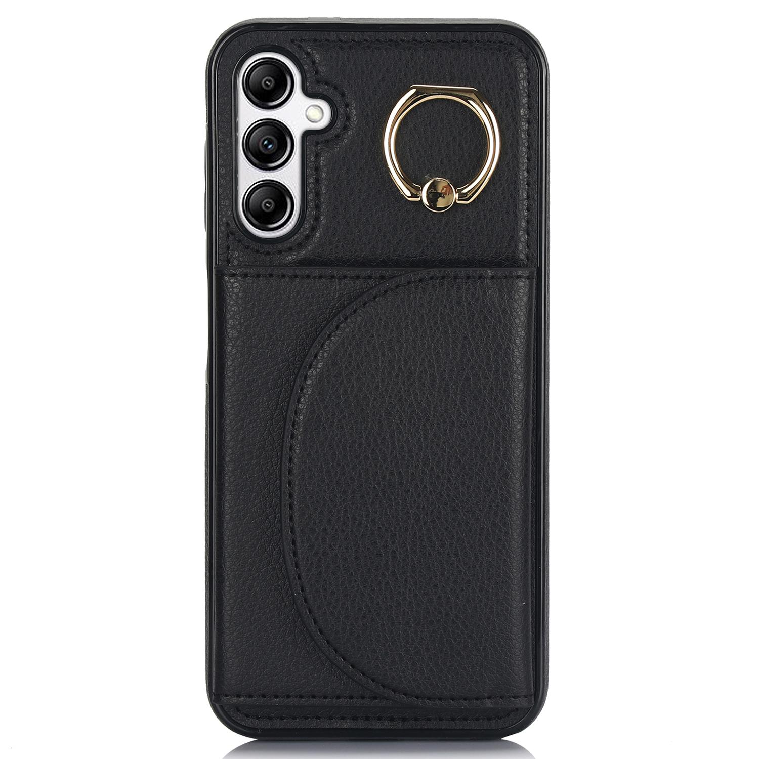 

For Samsung Galaxy A54 5G Phone Case Ring Holder Card Slots PU Leather Back Cover A