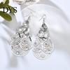 Hängende Ohrringe 1 Paar Haken Übertrieben Retro Geometrisch Elegant Hohl Hängende Blumen Wassertropfen Anhänger Damen Mode Schmuck Damen