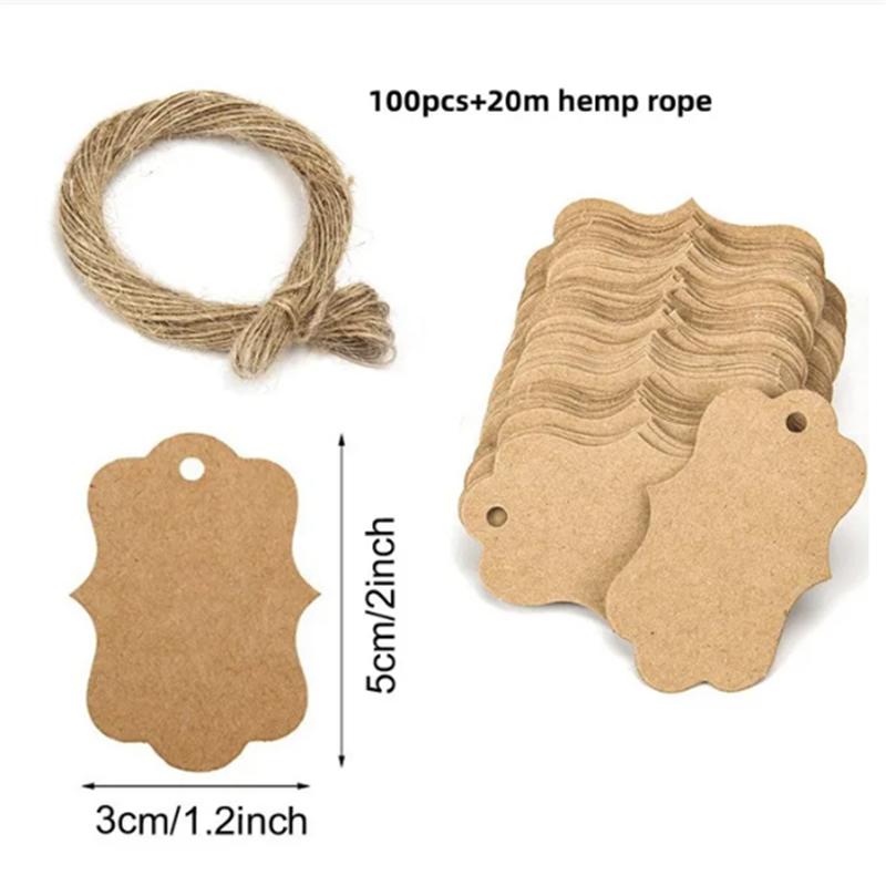 100pcs+20m hemp rope. Thank you for celebrating with us. Handmade tags, gift decorations, blank price tags