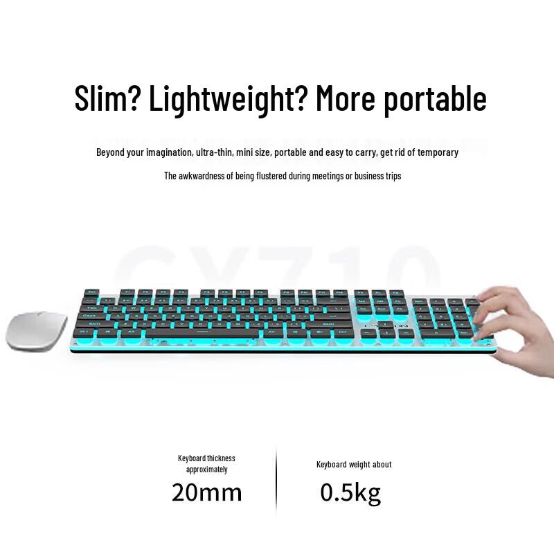 EWEADN GX710S Wired Membrane Keyboard with Mechanical Feel