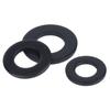 PA66 Nylon Wear-Resistant Flat Insulation Washer, Black & White, Round, Sizes M2-M24